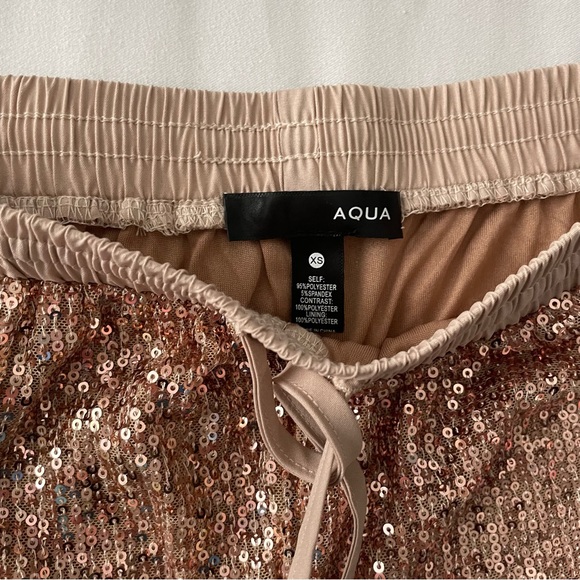 NWT Aqua Rose Gold Sequin Jogger - Picture 4 of 4